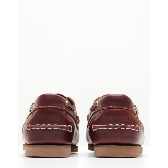 TIMBERLAND WOMEN'S 2-EYE CLASSIC BOAT LEATHER SHOES BURGUNDY FULL GRAIN 72333 - Picture 6 of 9